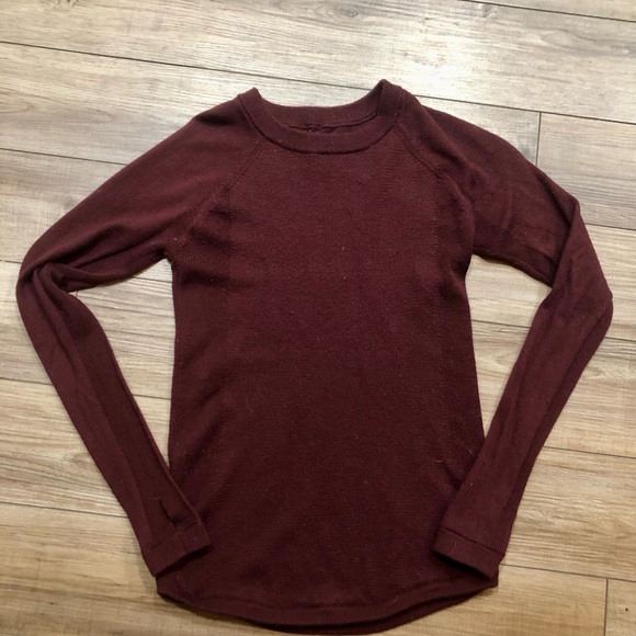 Lululemon Sit In Lotus Sweater burgundy size 6 - Picture 4 of 4